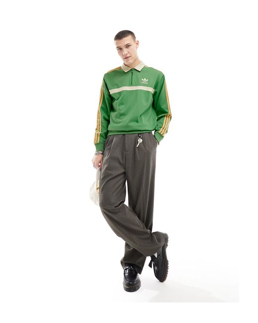Sweat style rétro avec col Adidas Originals pour homme en coloris Green