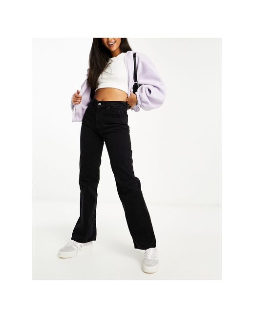 Abercrombie & Fitch Black – locker geschnittene jeans im stil der 90er