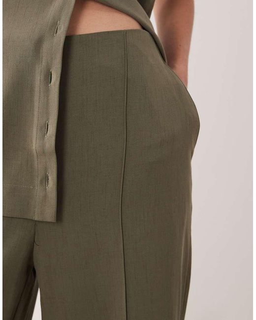 Aware Natural Clean Pleat-front Wide Leg Pants