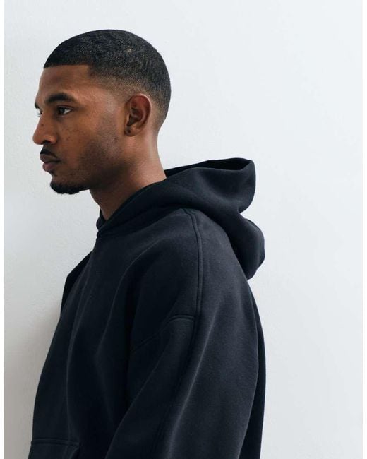 Nike Blue Chest Logo Oversized Heavyweight Hoodie for men
