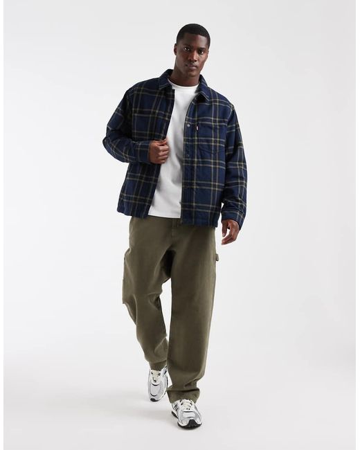 Levi's Crowley Geruite Overshirt in het Blue voor heren