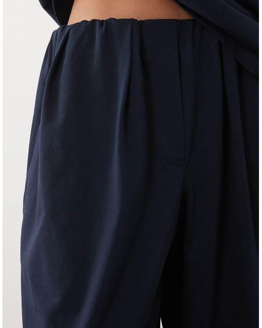 ASOS Blue Cotton Oversized Balloon Leg Trouser Co-ord