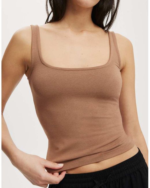 Cotton On Black All Day Square Neck Tank