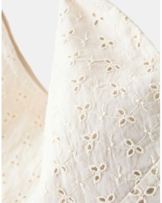 Cabas brodé - écru Pull&Bear en coloris Natural