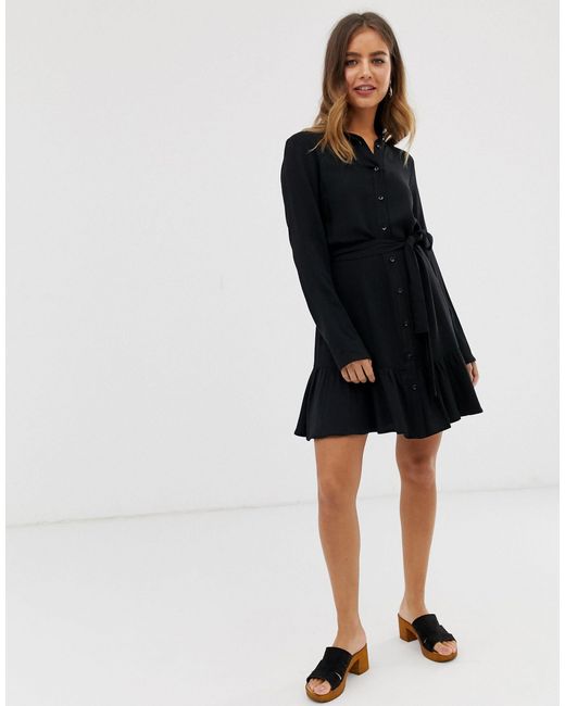 black belted mini dress