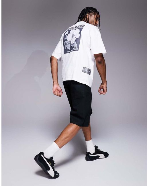 Alpha Industries T-Shirt Met Bloemenprint Op De Achterkant in het White voor heren