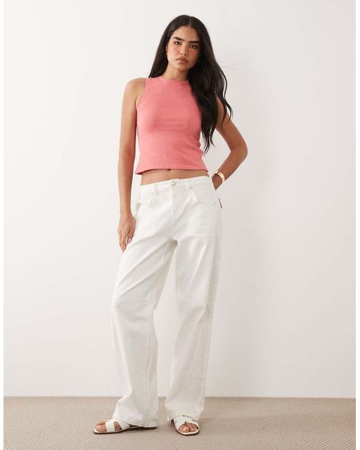 ASOS Pink Fine Knit Tank Top