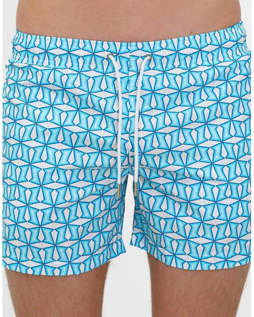 Apreslife Blue Metric Swim Shorts for men