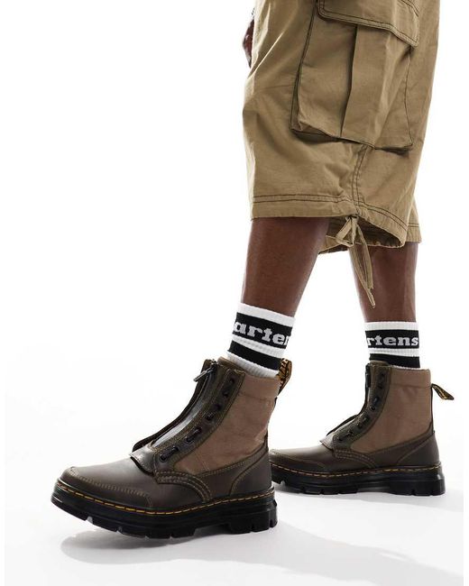 Dr. Martens Black Combs Jungle Zip 8 Eye Boots for men