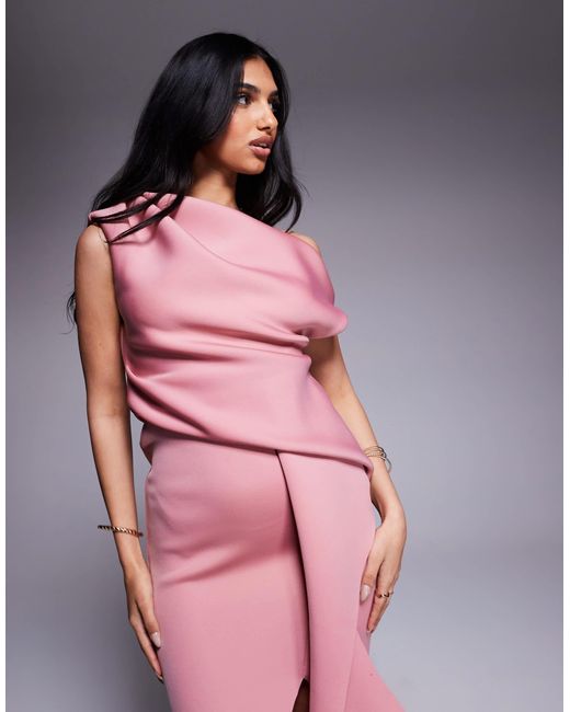 ASOS Pink – midikleid aus scuba