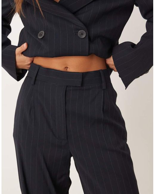 Mango Blue Varsovia Tailored Flared Pants