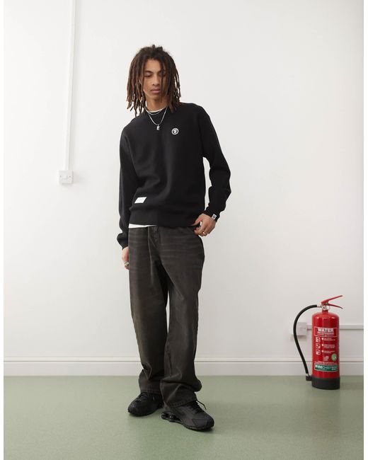 Aape By A Bathing Ape Black Aape By A Bathing Ape Logo Knit Sweater for men
