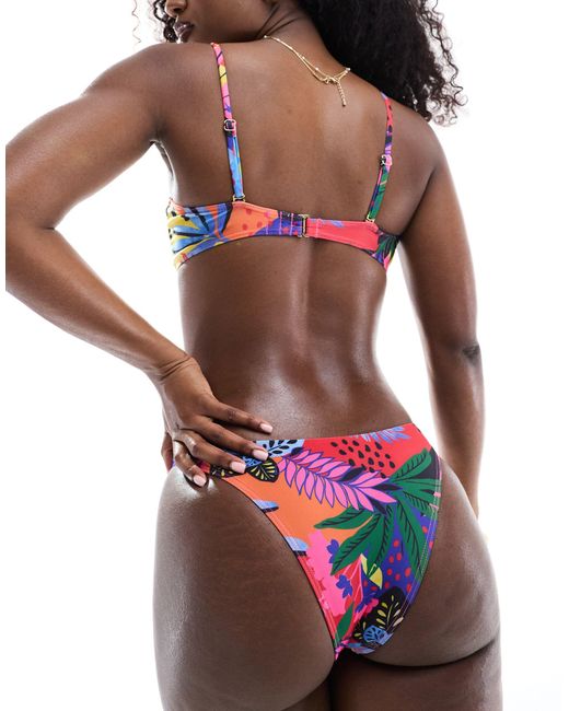 Superdry Red – tropical – bikinihose