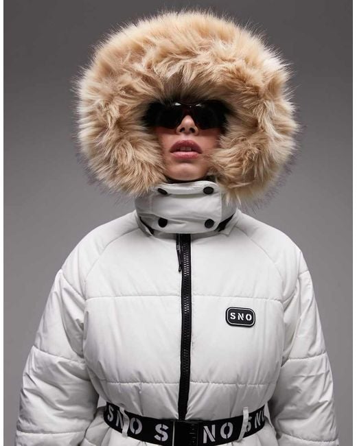 Fur hood coat topshop discount