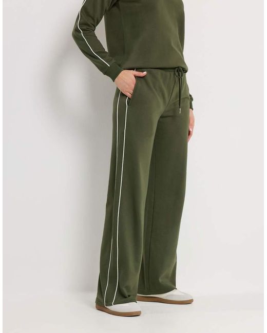 Long Tall Sally Green Pipe Wide Leg Trousers