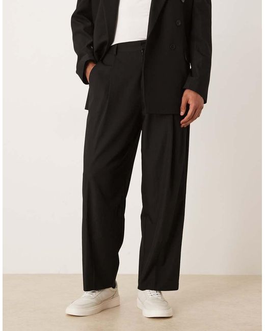 ASOS Black Balloon Suit Pants for men