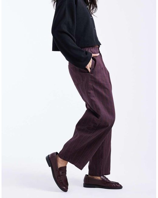 ASOS Laundered Pull On Barrel Trousers