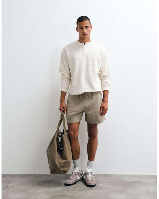 Abercrombie & Fitch White Essenital Jersey Shorts for men
