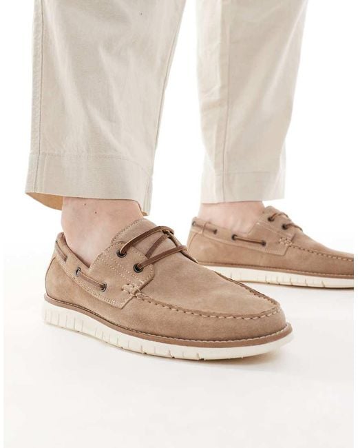 ASOS Natural Boat Shoes for men