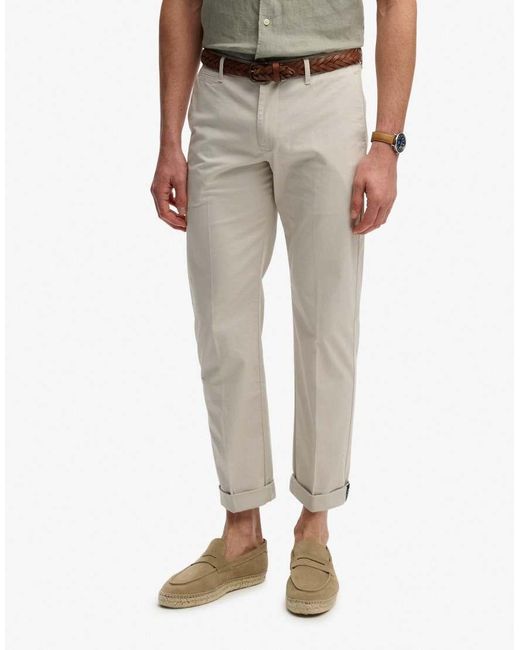 Superdry White Premium Regular Chinos for men
