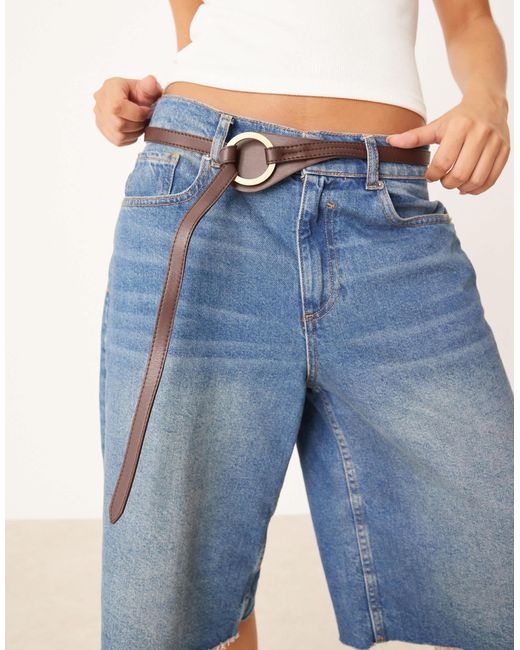 Mango Blue Ring Detail Belt