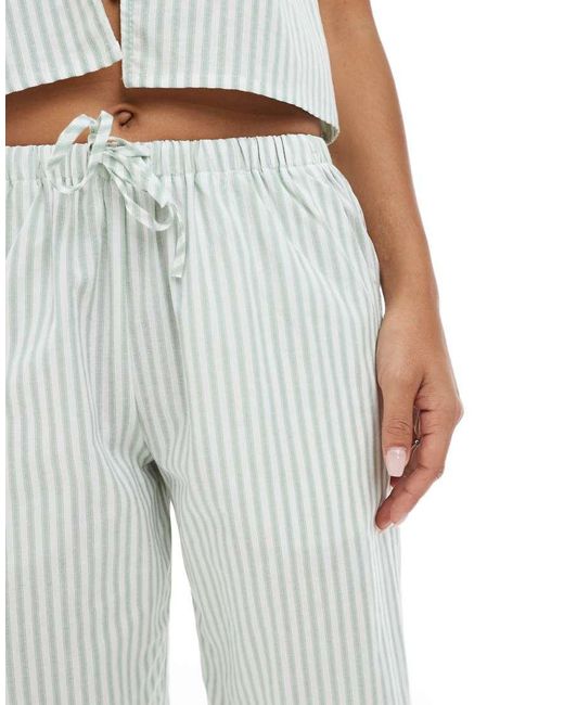 Daisy Street White Pull On Low Rise Straight Leg Trousers