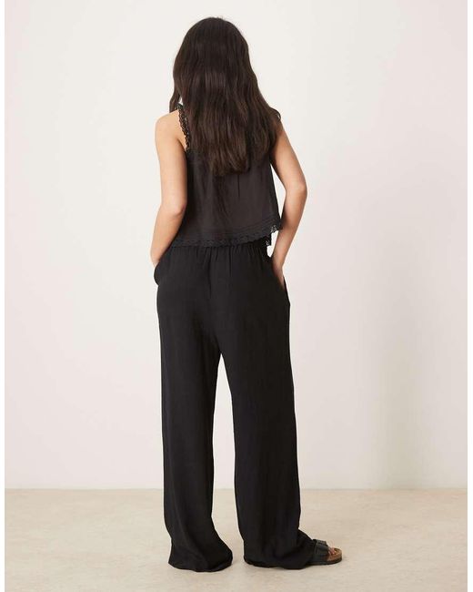SELECTED Black Linen Pants