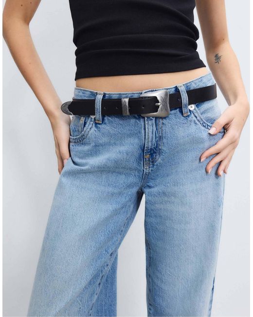 Stradivarius White – basic-gürtel