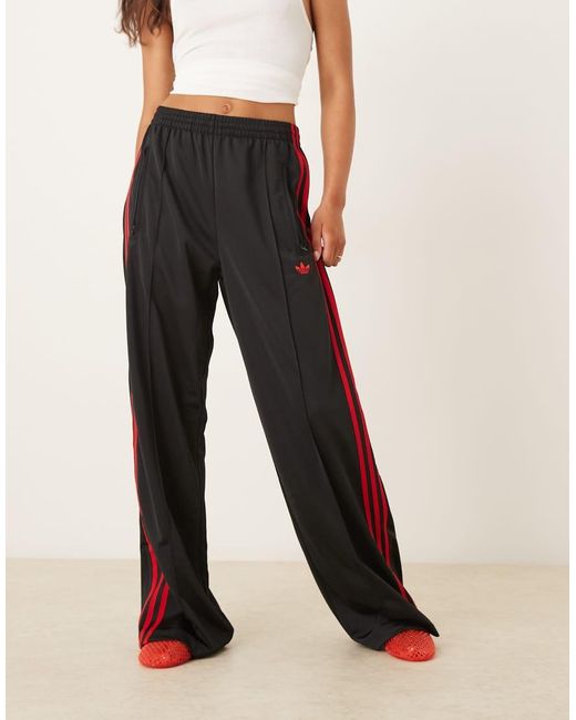 Pantalones De Chándal Negros Y Rojos Firebird Loose De Adidas Originals de color Blue