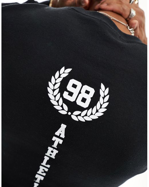 New Look Black Athletic Graphic Sweatshirt for men