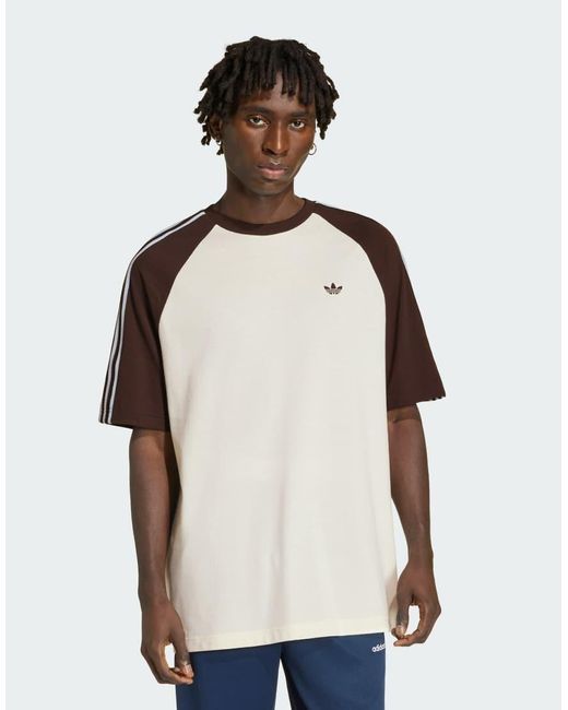 Adidas Originals Natural Britcore Short Sleeve Ringer T-Shirt for men