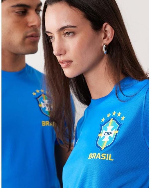Nike Football Blue Nike Brazil World Cup 26 Backprint T-shirt