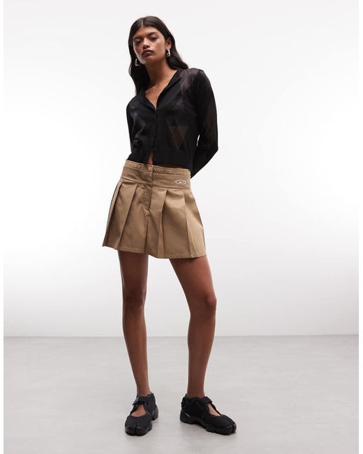 Nike White Street Pleated Mini Skirt