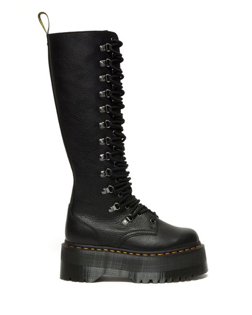 Dr. Martens Black 1b60 Max Hardware Flatform High Leg Lace-up Boots