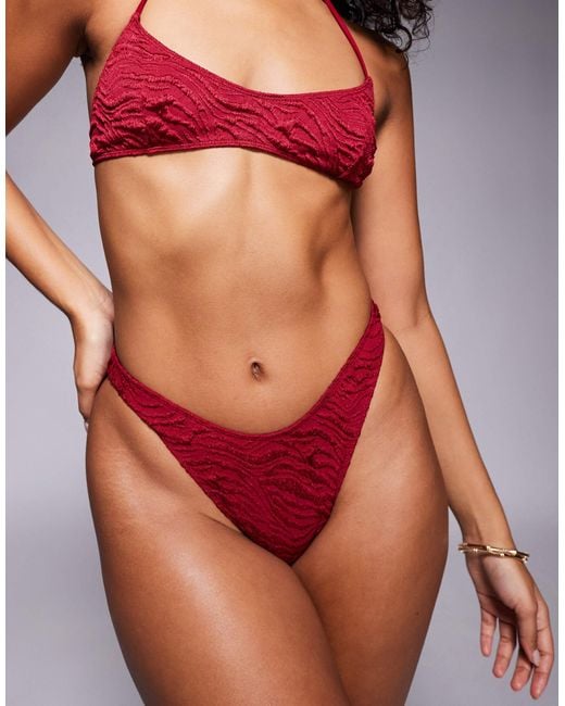 ASOS Red – maria – strukturierte hipster-bikinihose