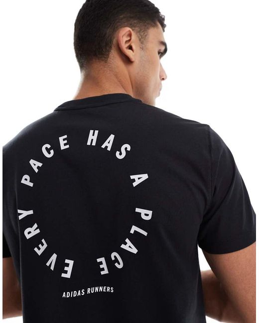 Adidas Originals Blue Adidas Running Own The Run T-Shirt for men