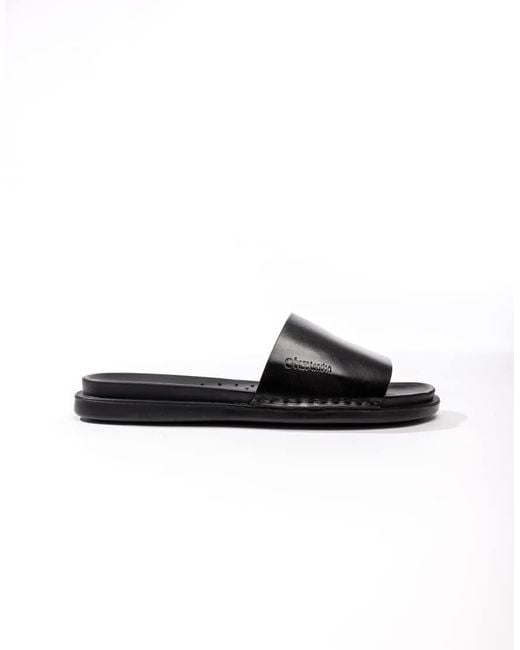 Base London Black Albany Slide Sandal for men