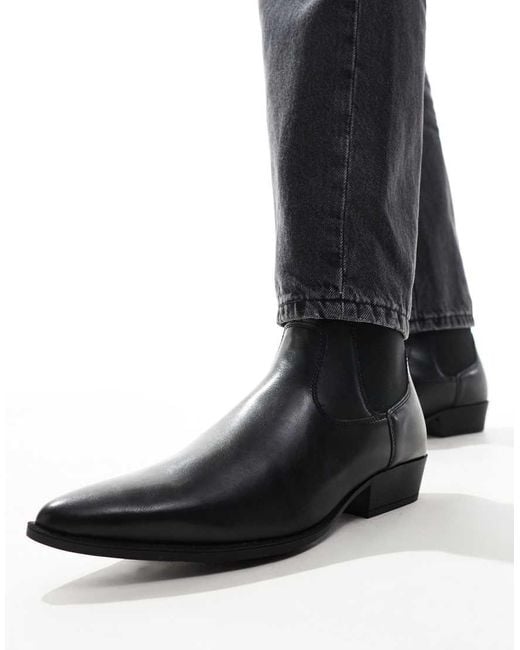 ASOS Black Chelsea Boots for men