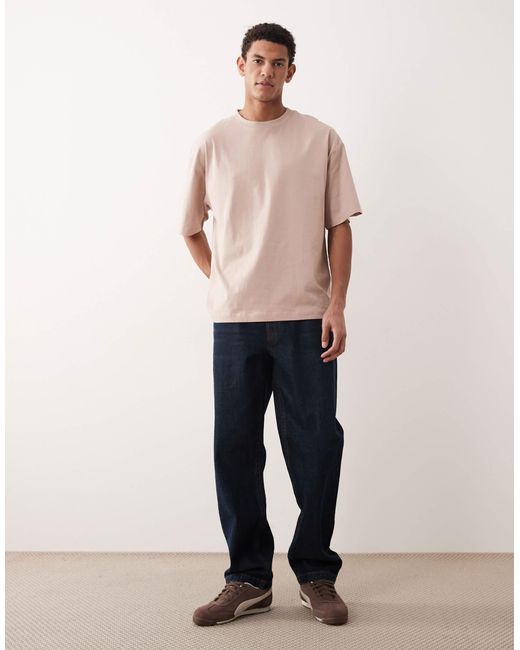 ASOS – basic-t-shirt in Natural für Herren