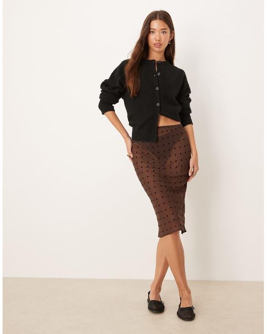 ASOS Midirok Van Chiffon in het Black