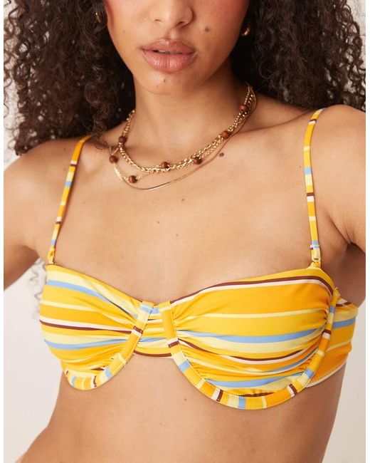 Mango Orange Structured Bikini Top