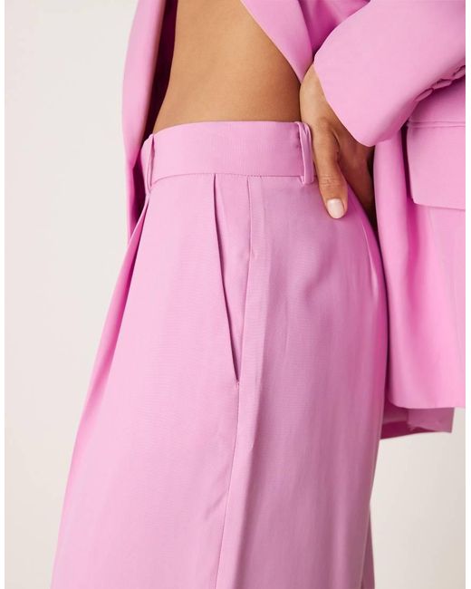 Mango Pink Pleat Front Tailored Trouser Co-ord