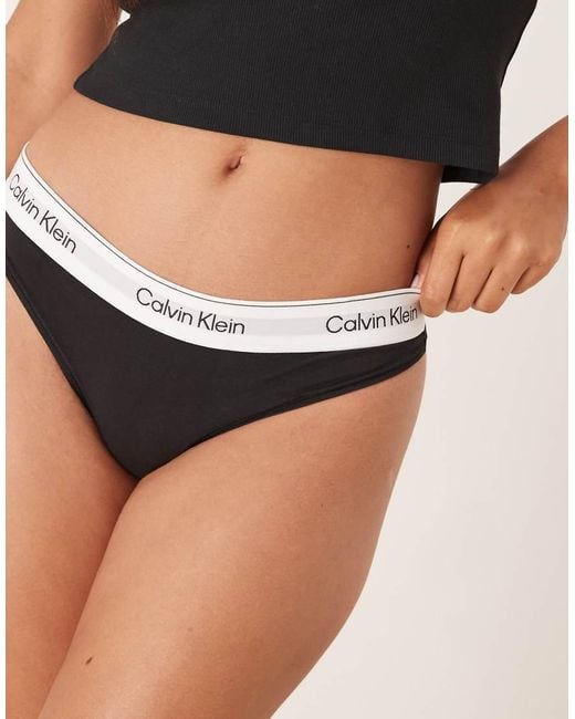 Calvin Klein Black Icon Cotton Modal Thong
