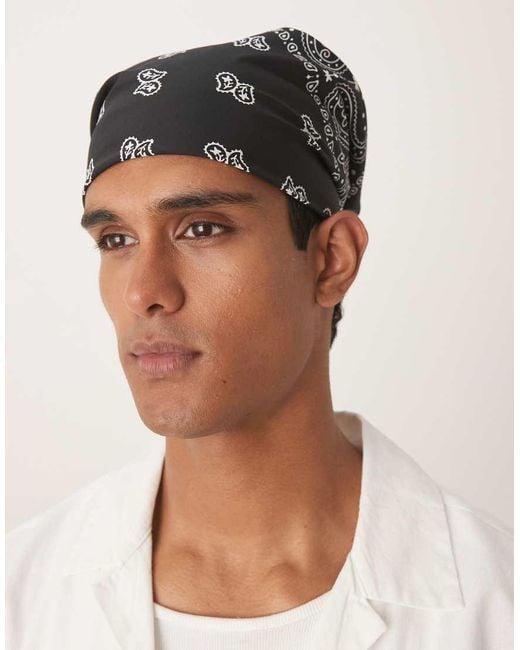 ASOS Bandana Met Paisley Motief in het Black voor heren
