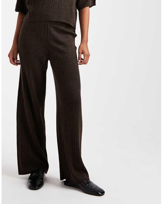 Only Petite Gebreide Broek in het Black