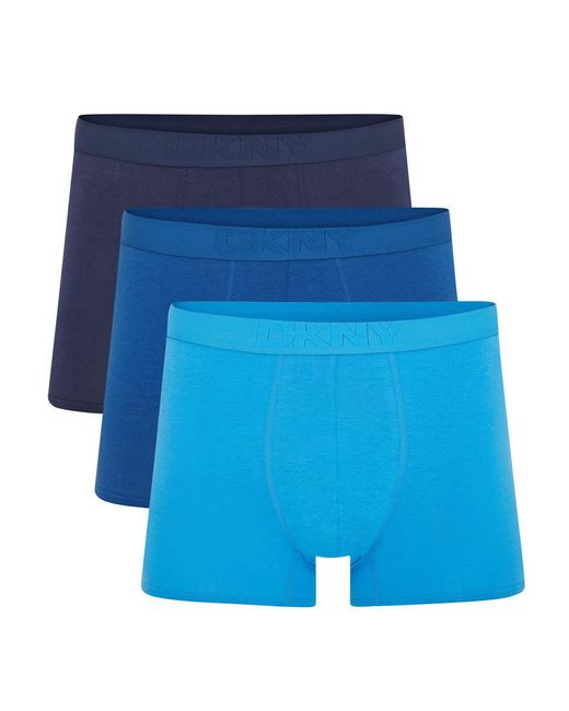 DKNY Blue 3 Pack Dutton Modal Trunks for men