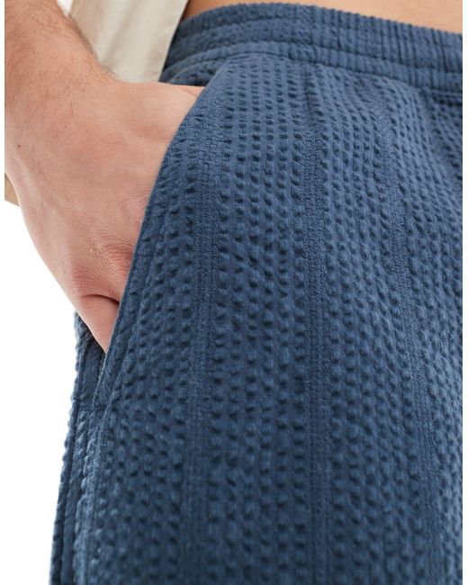 Short 6 pouces à enfiler en crépon - moyen Abercrombie & Fitch pour homme en coloris Blue