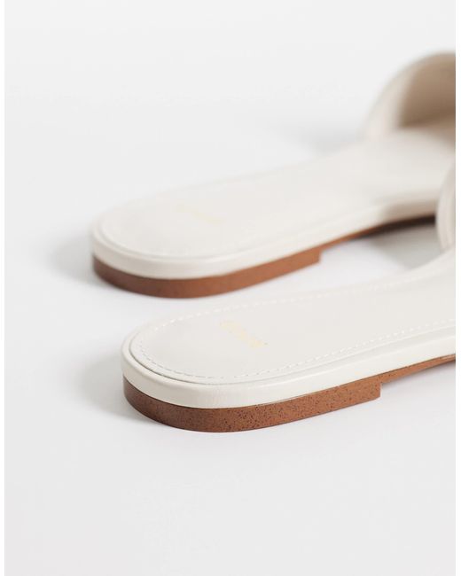Mango Natural – flache slider aus kunstleder