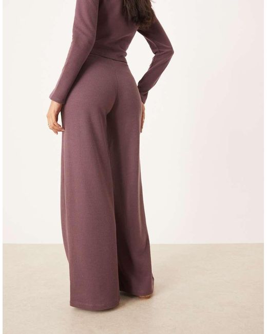 ASOS Purple Supersoft Wide Leg Co-ord Trouser