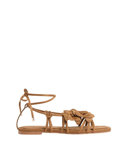 Stradivarius Natural – flache sandalen